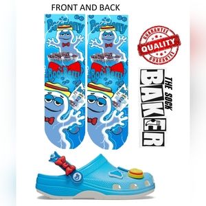 Boo berry crocs socks